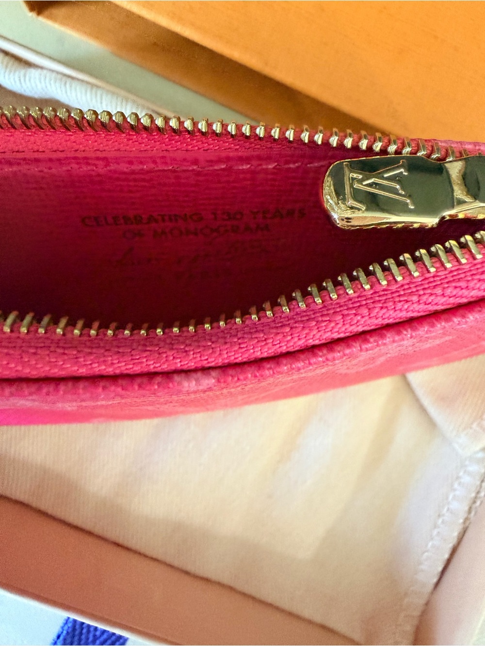 NEW Louis Vuitton Monogram Origine Key Pouch in Rose Ruban | Limited Edition - Picture 5 of 6